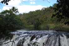 Photograph of the waterfall called Soninho - Jalapão Park - Tocantins State